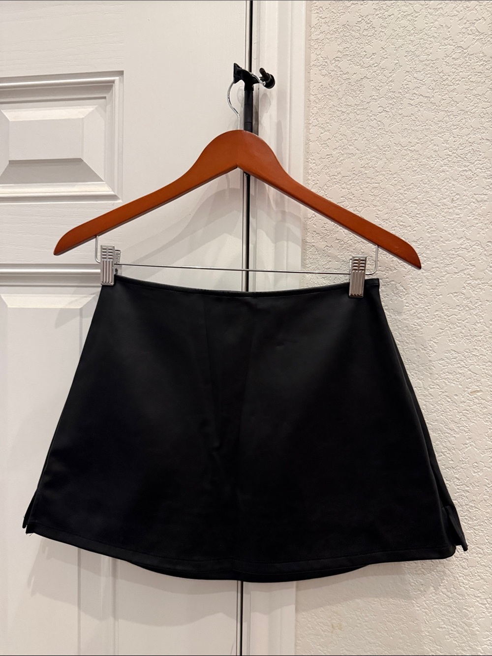 wild fable Black Faux Leather Skort